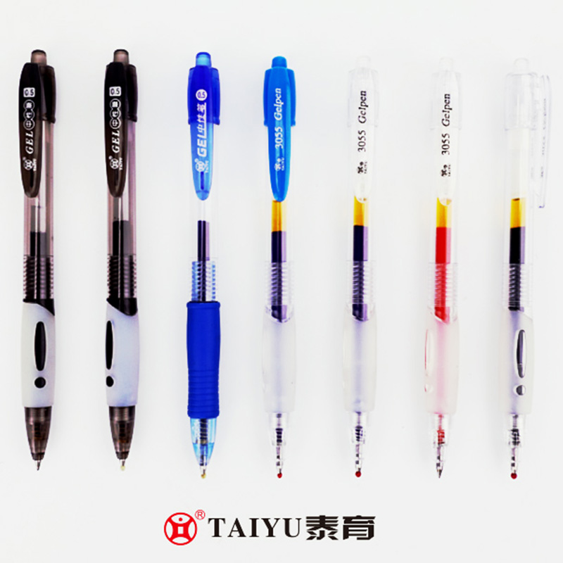 Penna gel pressata per uso ufficio Penna gel colorata personalizzata stile semplice 3055