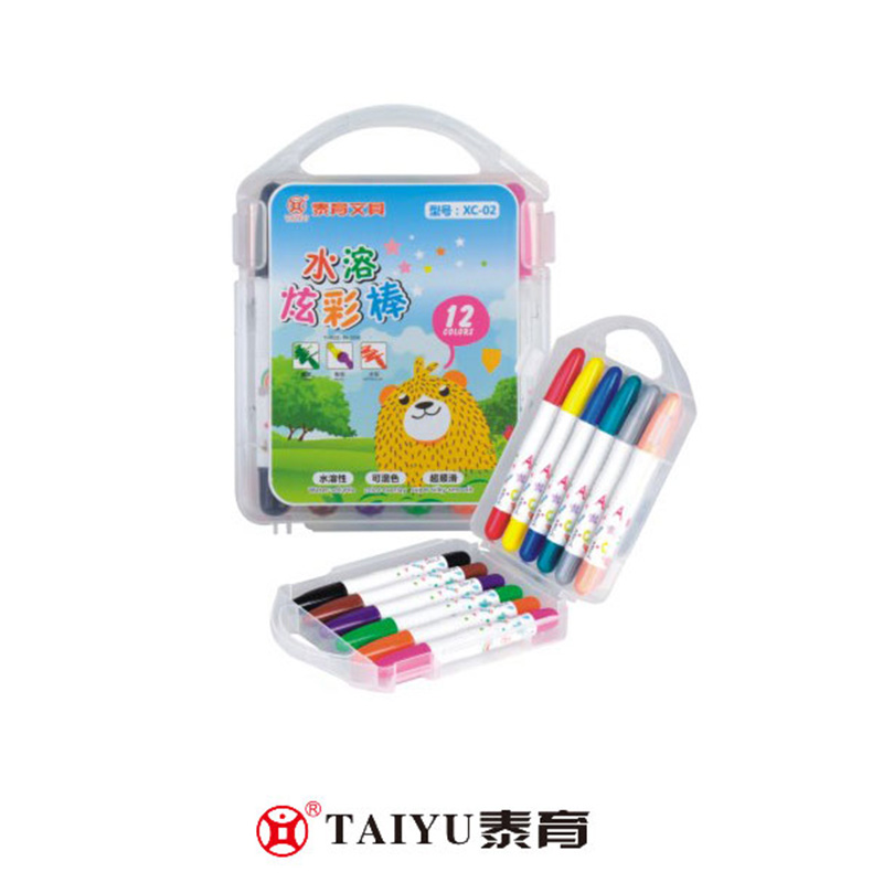 Gli studenti usano il pastello in scatola di PP, stick glitter solubile in acqua, Crayon-XC 02